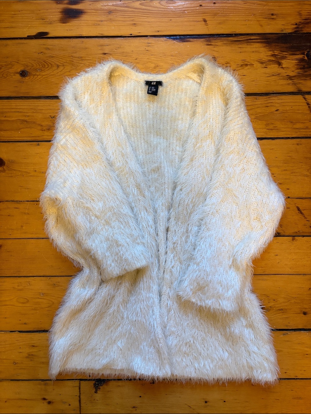 H&M Cream Fuzzy Vest